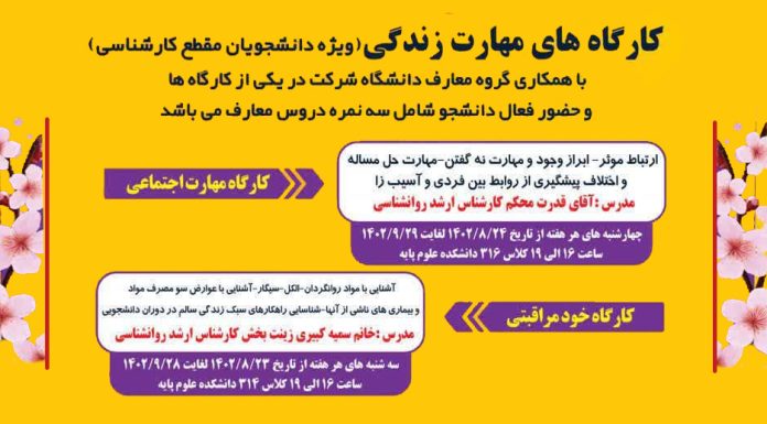 کارگاه های آموزشی مهارت محور کارگاه